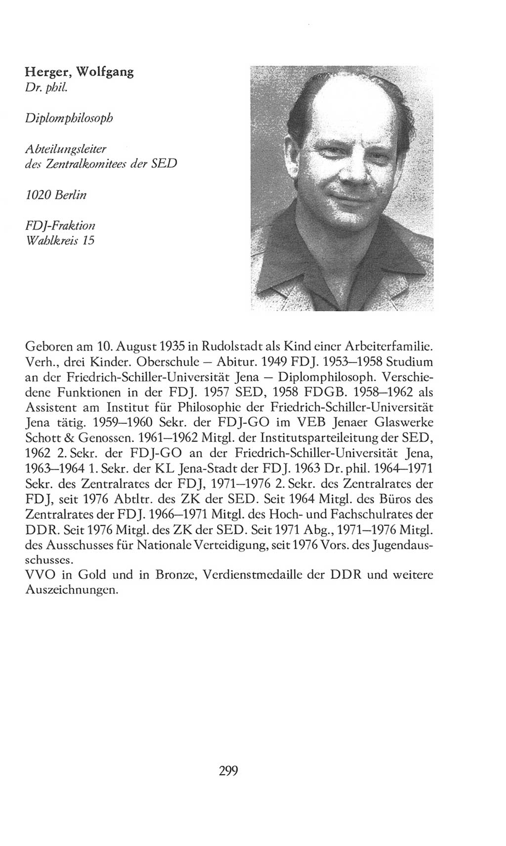 Volkskammer (VK) der Deutschen Demokratischen Republik (DDR), 8. Wahlperiode 1981-1986, Seite 299 (VK. DDR 8. WP. 1981-1986, S. 299)