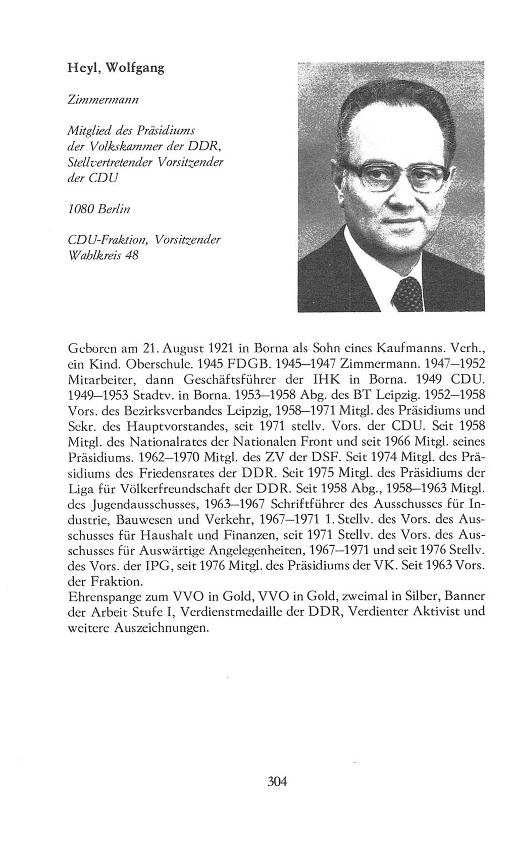 Volkskammer (VK) der Deutschen Demokratischen Republik (DDR), 8. Wahlperiode 1981-1986, Seite 304 (VK. DDR 8. WP. 1981-1986, S. 304)