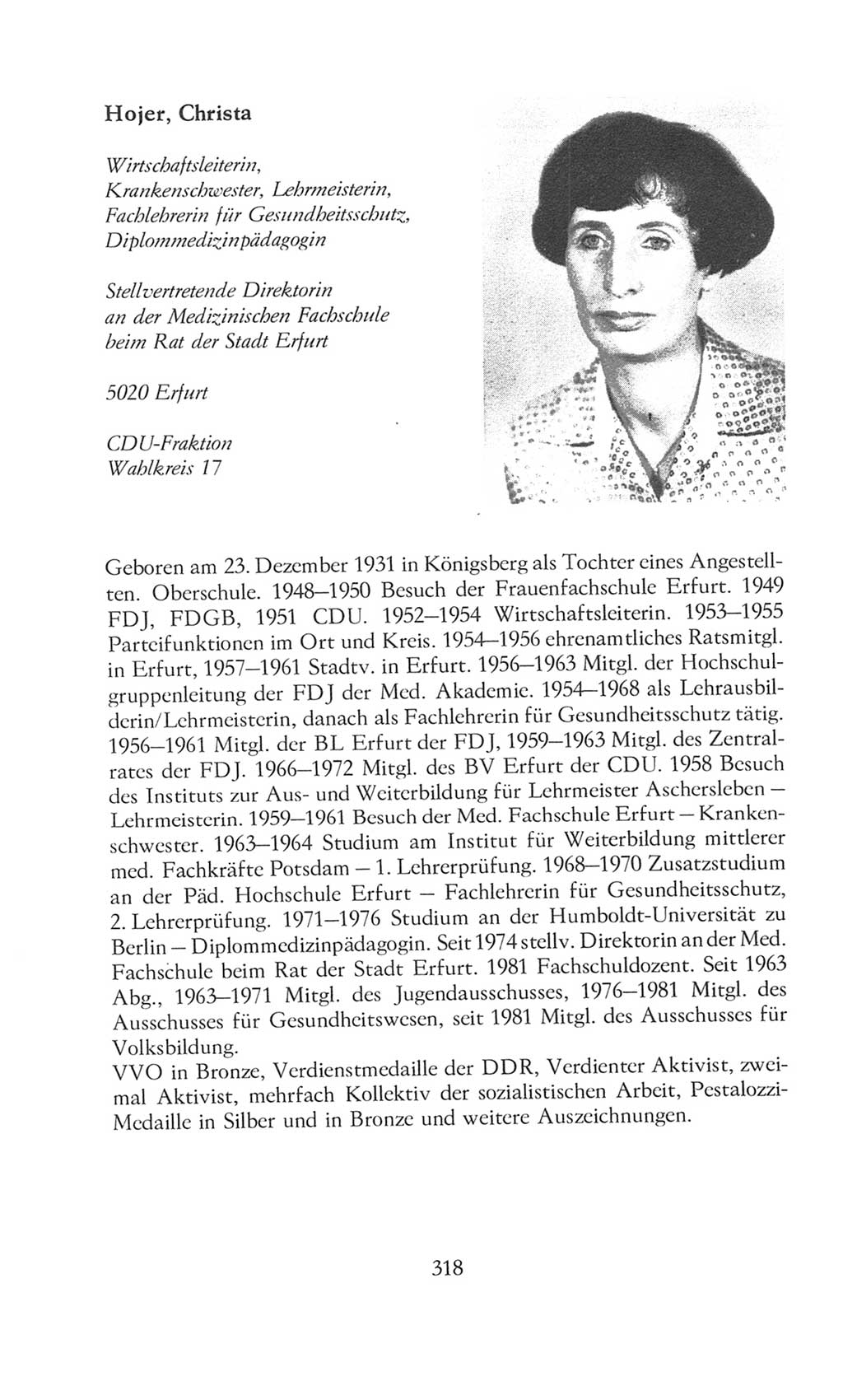 Volkskammer (VK) der Deutschen Demokratischen Republik (DDR), 8. Wahlperiode 1981-1986, Seite 318 (VK. DDR 8. WP. 1981-1986, S. 318)