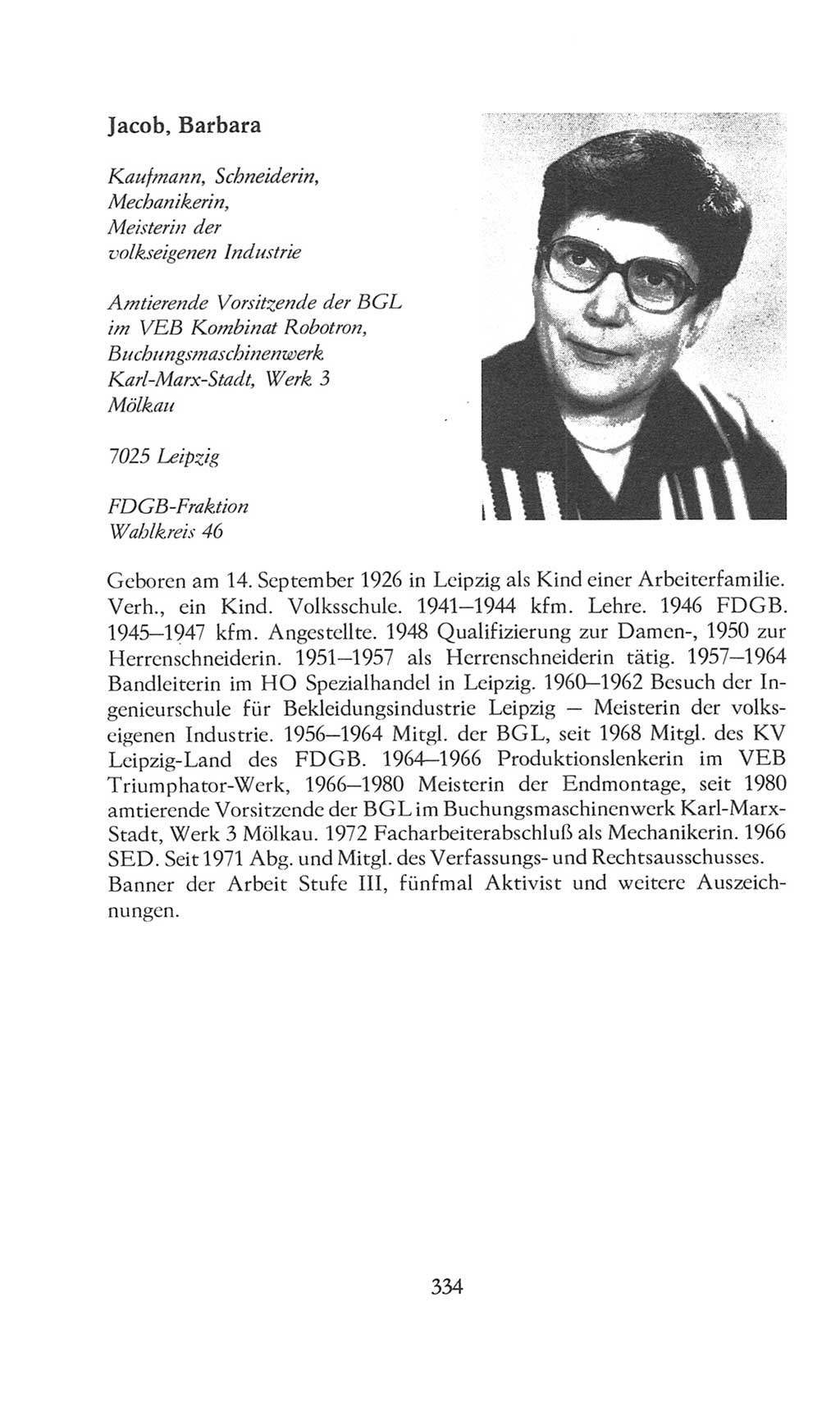 Volkskammer (VK) der Deutschen Demokratischen Republik (DDR), 8. Wahlperiode 1981-1986, Seite 334 (VK. DDR 8. WP. 1981-1986, S. 334)