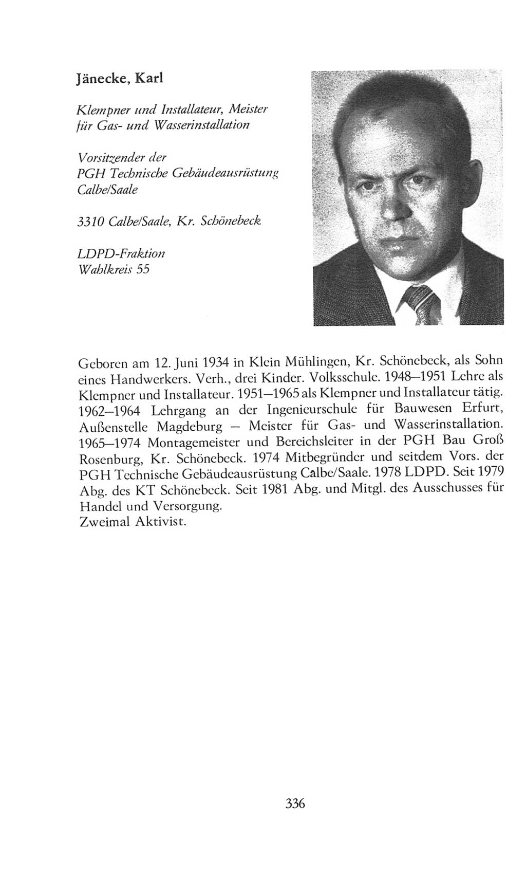 Volkskammer (VK) der Deutschen Demokratischen Republik (DDR), 8. Wahlperiode 1981-1986, Seite 336 (VK. DDR 8. WP. 1981-1986, S. 336)