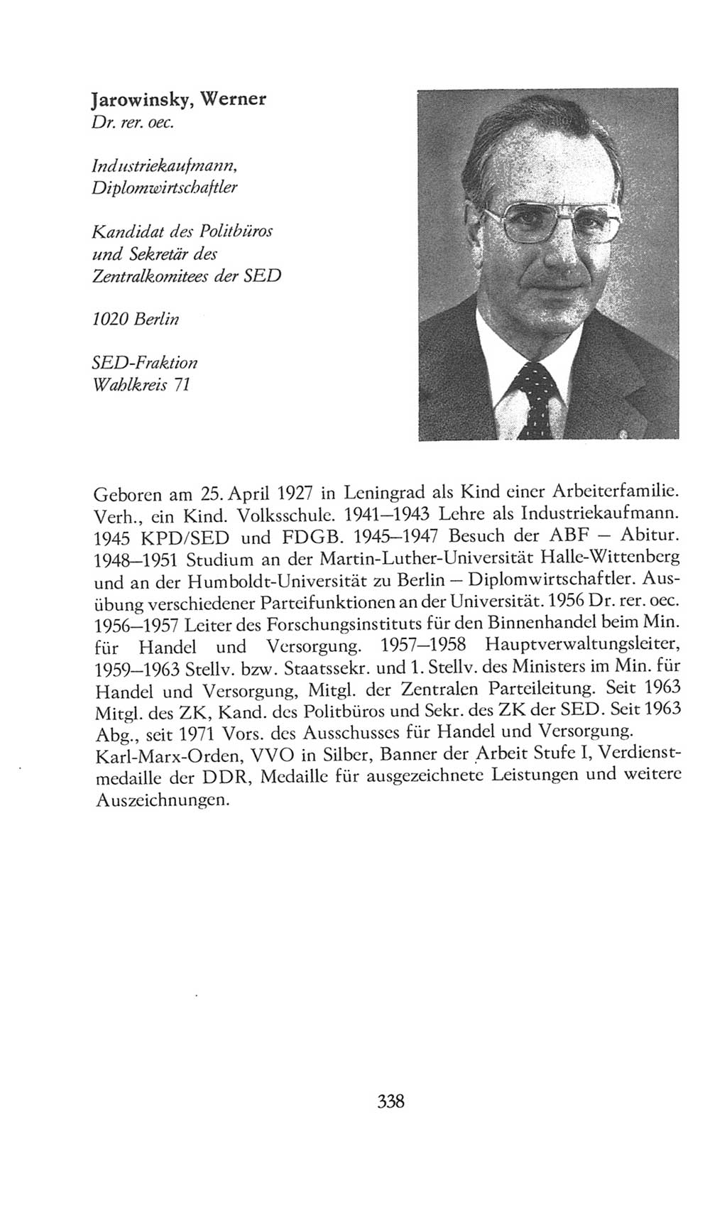 Volkskammer (VK) der Deutschen Demokratischen Republik (DDR), 8. Wahlperiode 1981-1986, Seite 338 (VK. DDR 8. WP. 1981-1986, S. 338)