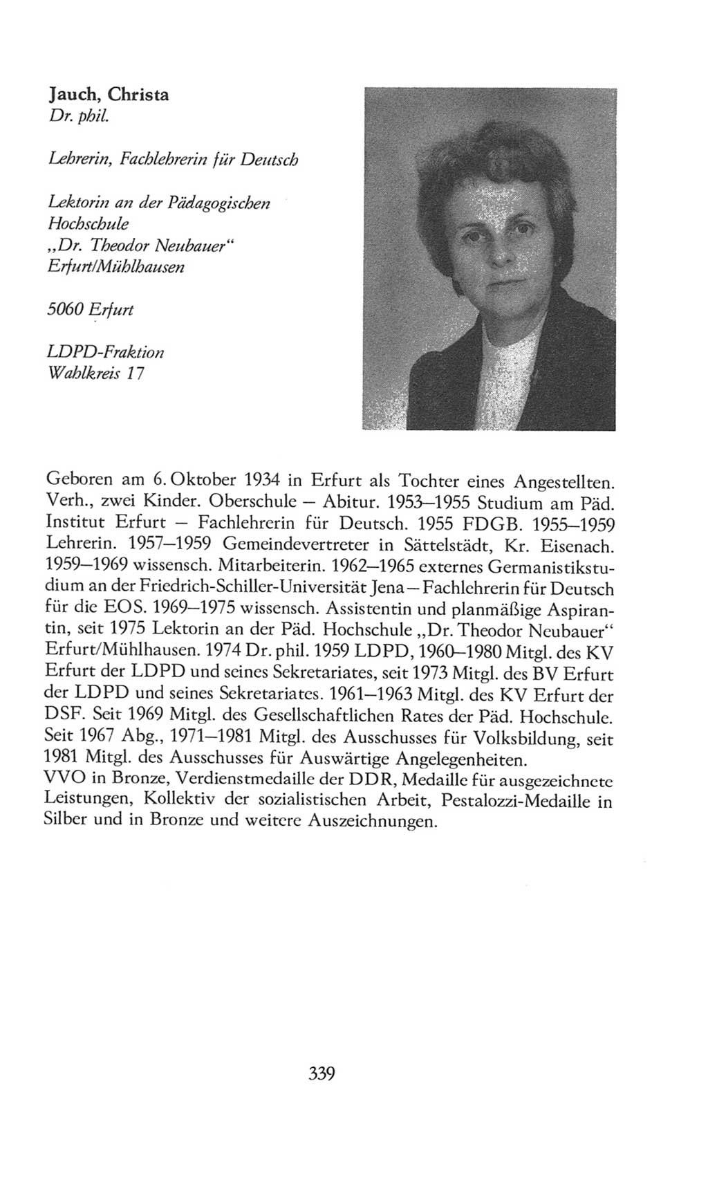 Volkskammer (VK) der Deutschen Demokratischen Republik (DDR), 8. Wahlperiode 1981-1986, Seite 339 (VK. DDR 8. WP. 1981-1986, S. 339)