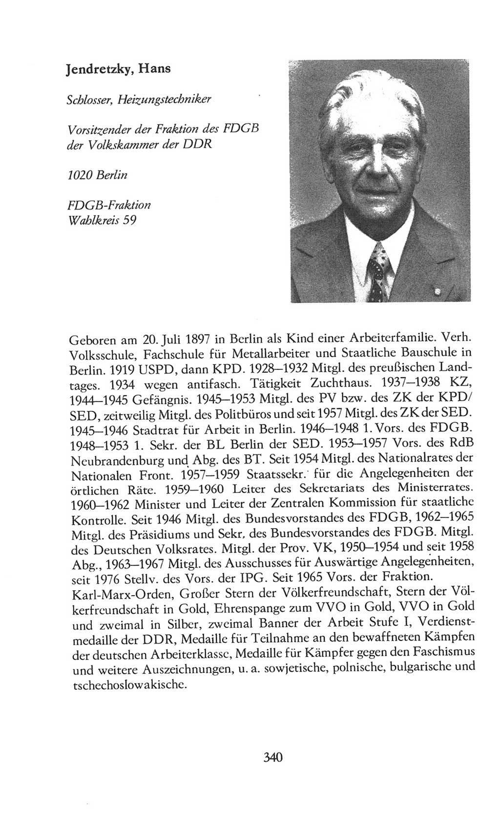Volkskammer (VK) der Deutschen Demokratischen Republik (DDR), 8. Wahlperiode 1981-1986, Seite 340 (VK. DDR 8. WP. 1981-1986, S. 340)