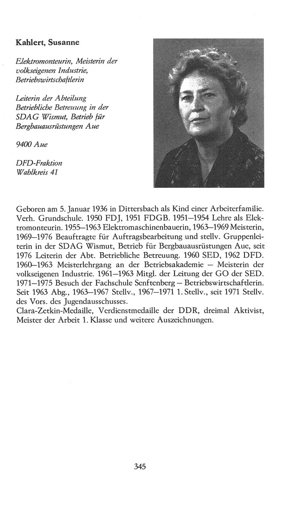 Volkskammer (VK) der Deutschen Demokratischen Republik (DDR), 8. Wahlperiode 1981-1986, Seite 345 (VK. DDR 8. WP. 1981-1986, S. 345)