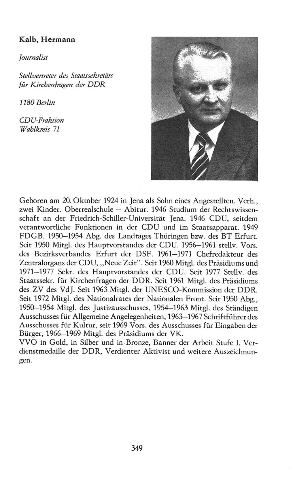 Volkskammer (VK) der Deutschen Demokratischen Republik (DDR), 8. Wahlperiode 1981-1986, Seite 349 (VK. DDR 8. WP. 1981-1986, S. 349)