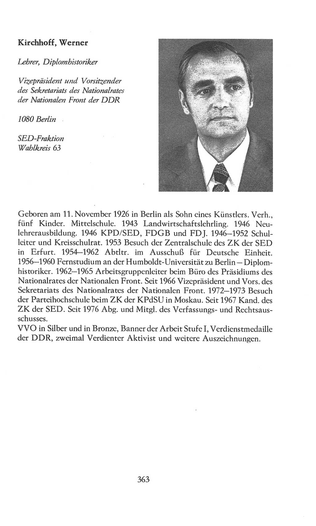 Volkskammer (VK) der Deutschen Demokratischen Republik (DDR), 8. Wahlperiode 1981-1986, Seite 363 (VK. DDR 8. WP. 1981-1986, S. 363)