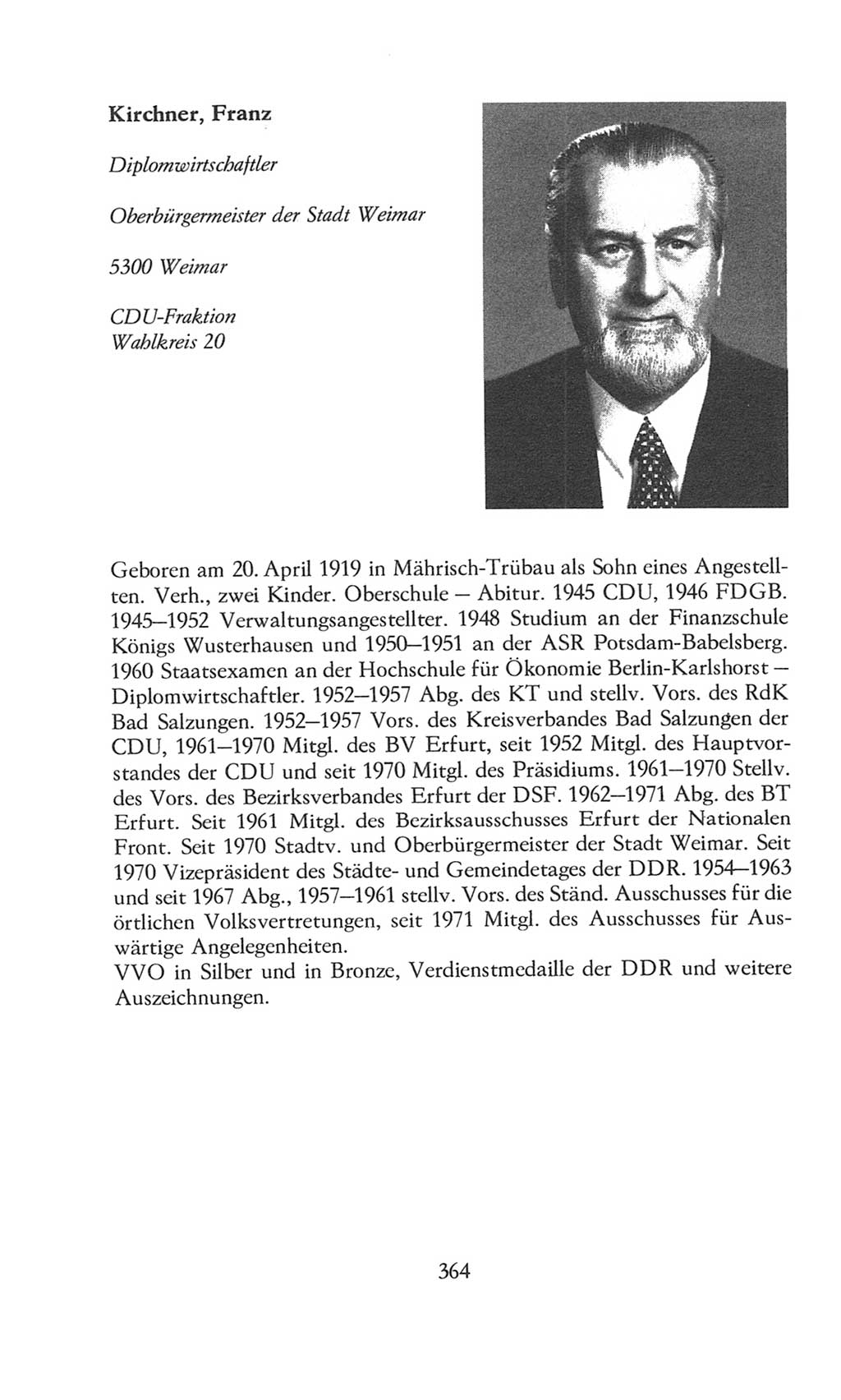 Volkskammer (VK) der Deutschen Demokratischen Republik (DDR), 8. Wahlperiode 1981-1986, Seite 364 (VK. DDR 8. WP. 1981-1986, S. 364)