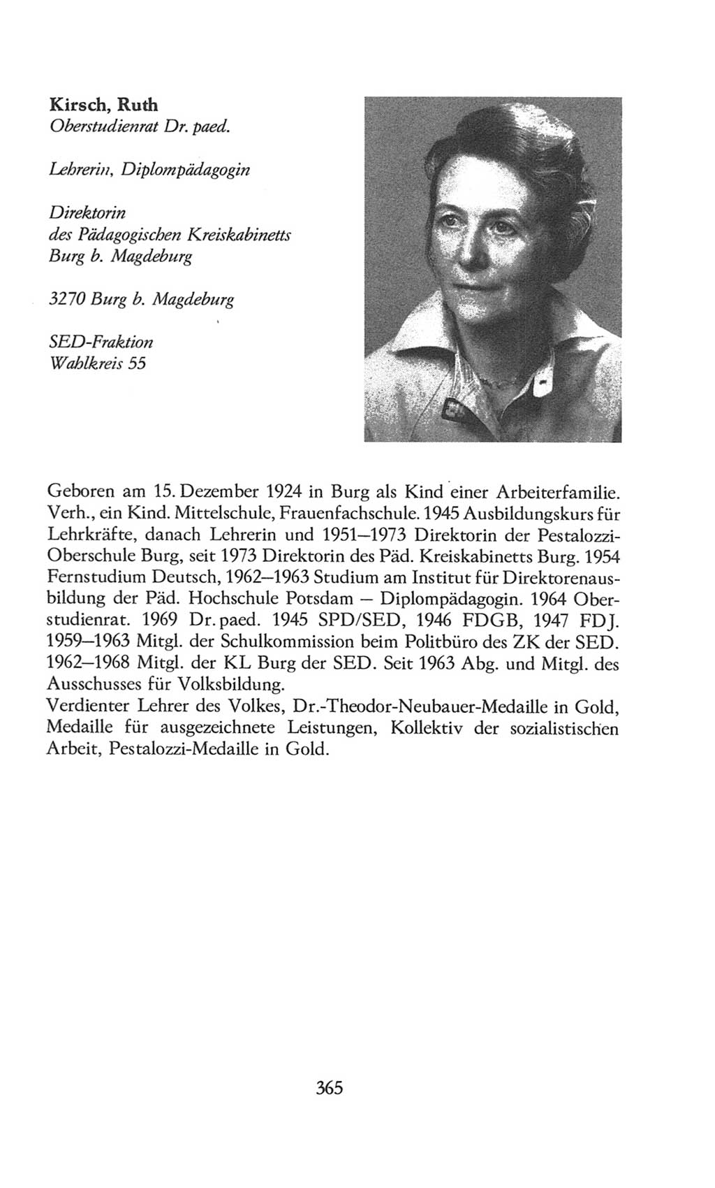 Volkskammer (VK) der Deutschen Demokratischen Republik (DDR), 8. Wahlperiode 1981-1986, Seite 365 (VK. DDR 8. WP. 1981-1986, S. 365)
