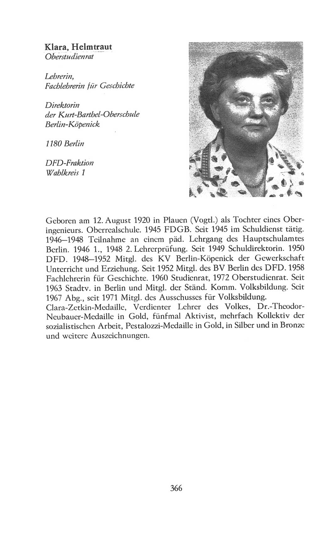 Volkskammer (VK) der Deutschen Demokratischen Republik (DDR), 8. Wahlperiode 1981-1986, Seite 366 (VK. DDR 8. WP. 1981-1986, S. 366)