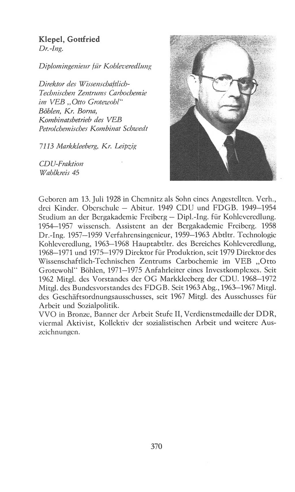 Volkskammer (VK) der Deutschen Demokratischen Republik (DDR), 8. Wahlperiode 1981-1986, Seite 370 (VK. DDR 8. WP. 1981-1986, S. 370)