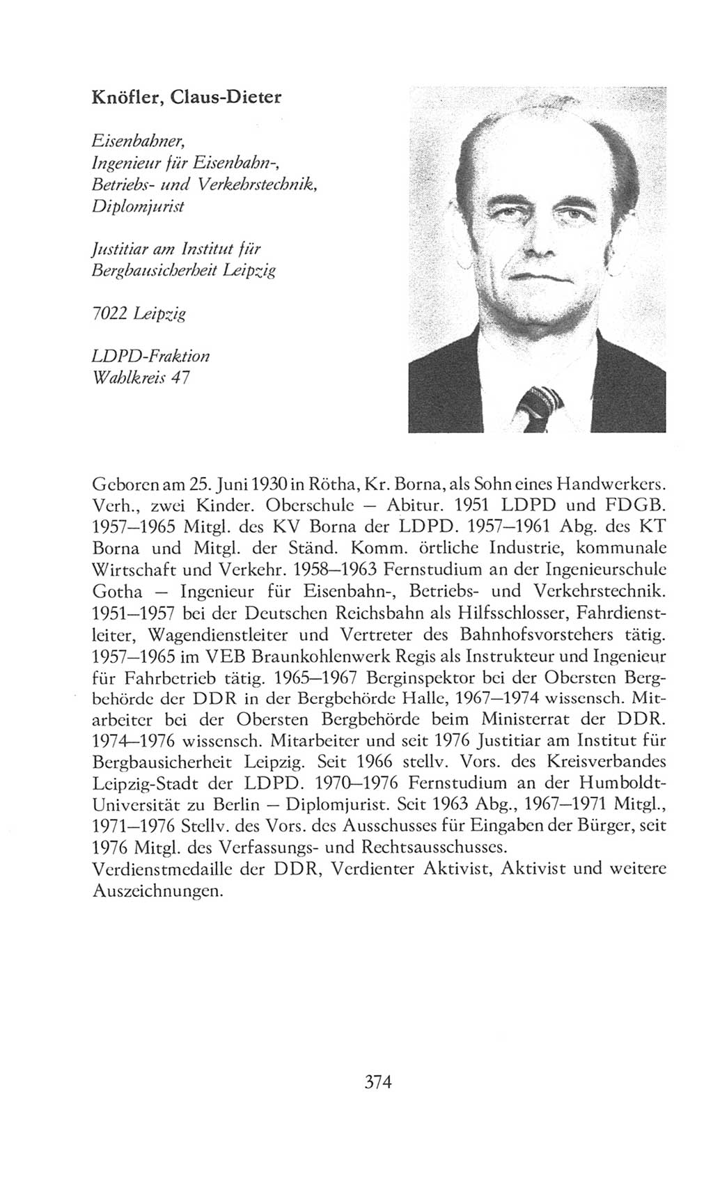 Volkskammer (VK) der Deutschen Demokratischen Republik (DDR), 8. Wahlperiode 1981-1986, Seite 374 (VK. DDR 8. WP. 1981-1986, S. 374)