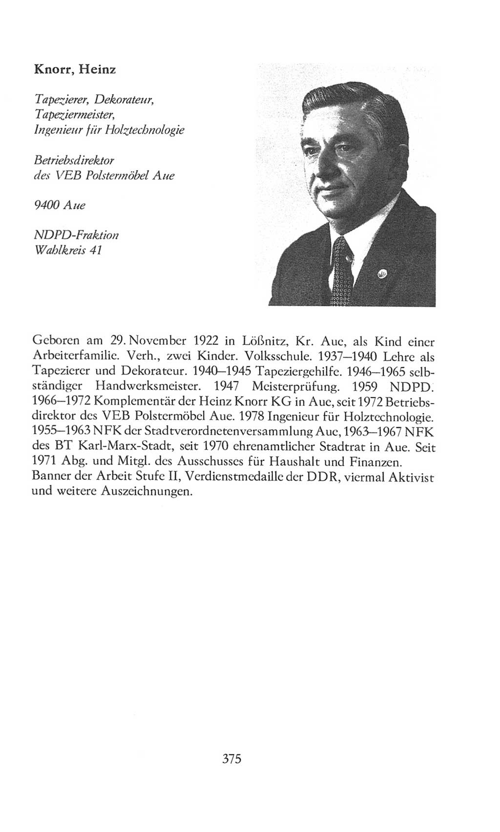 Volkskammer (VK) der Deutschen Demokratischen Republik (DDR), 8. Wahlperiode 1981-1986, Seite 375 (VK. DDR 8. WP. 1981-1986, S. 375)