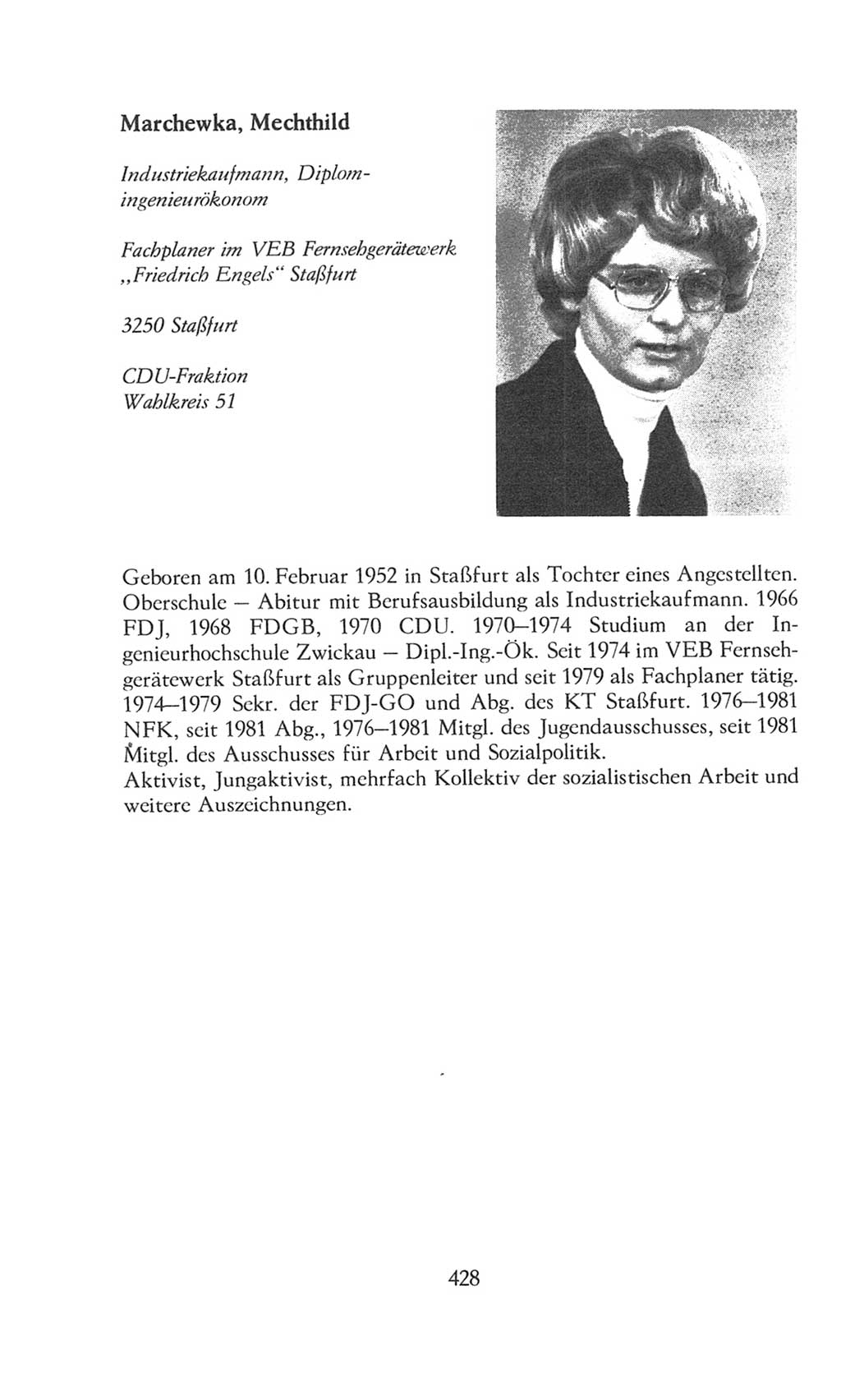 Volkskammer (VK) der Deutschen Demokratischen Republik (DDR), 8. Wahlperiode 1981-1986, Seite 428 (VK. DDR 8. WP. 1981-1986, S. 428)