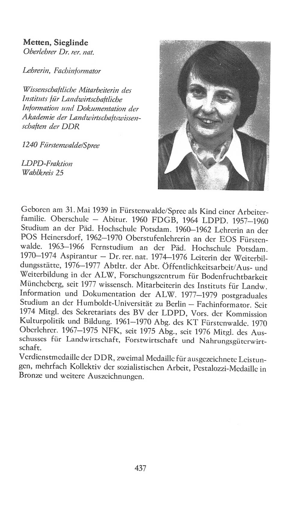 Volkskammer (VK) der Deutschen Demokratischen Republik (DDR), 8. Wahlperiode 1981-1986, Seite 437 (VK. DDR 8. WP. 1981-1986, S. 437)