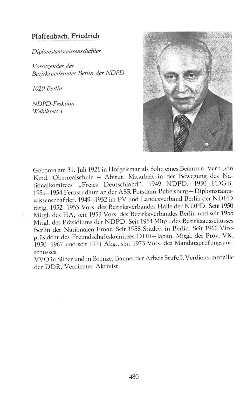 Volkskammer (VK) der Deutschen Demokratischen Republik (DDR), 8. Wahlperiode 1981-1986, Seite 480 (VK. DDR 8. WP. 1981-1986, S. 480)