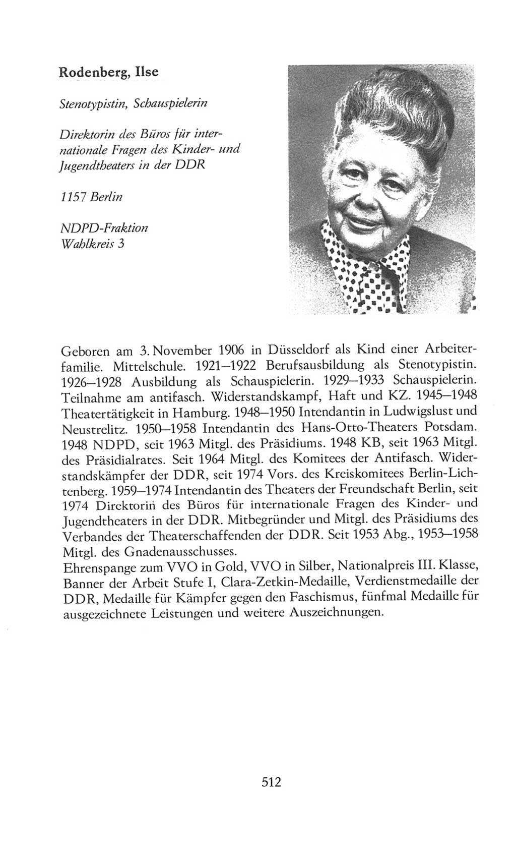 Volkskammer (VK) der Deutschen Demokratischen Republik (DDR), 8. Wahlperiode 1981-1986, Seite 512 (VK. DDR 8. WP. 1981-1986, S. 512)