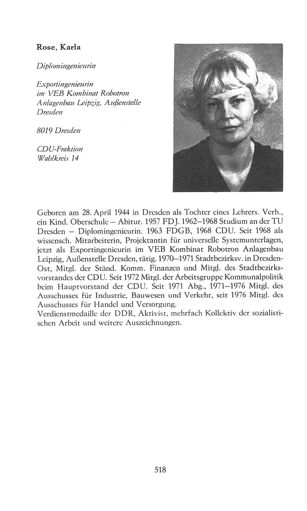 Volkskammer (VK) der Deutschen Demokratischen Republik (DDR), 8. Wahlperiode 1981-1986, Seite 518 (VK. DDR 8. WP. 1981-1986, S. 518)