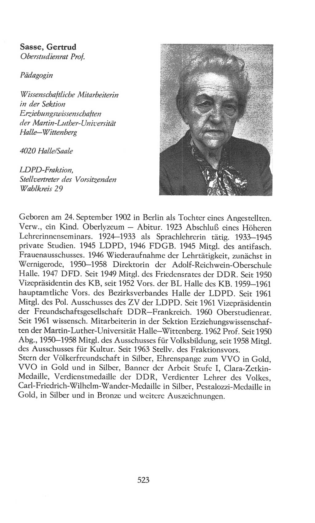 Volkskammer (VK) der Deutschen Demokratischen Republik (DDR), 8. Wahlperiode 1981-1986, Seite 523 (VK. DDR 8. WP. 1981-1986, S. 523)