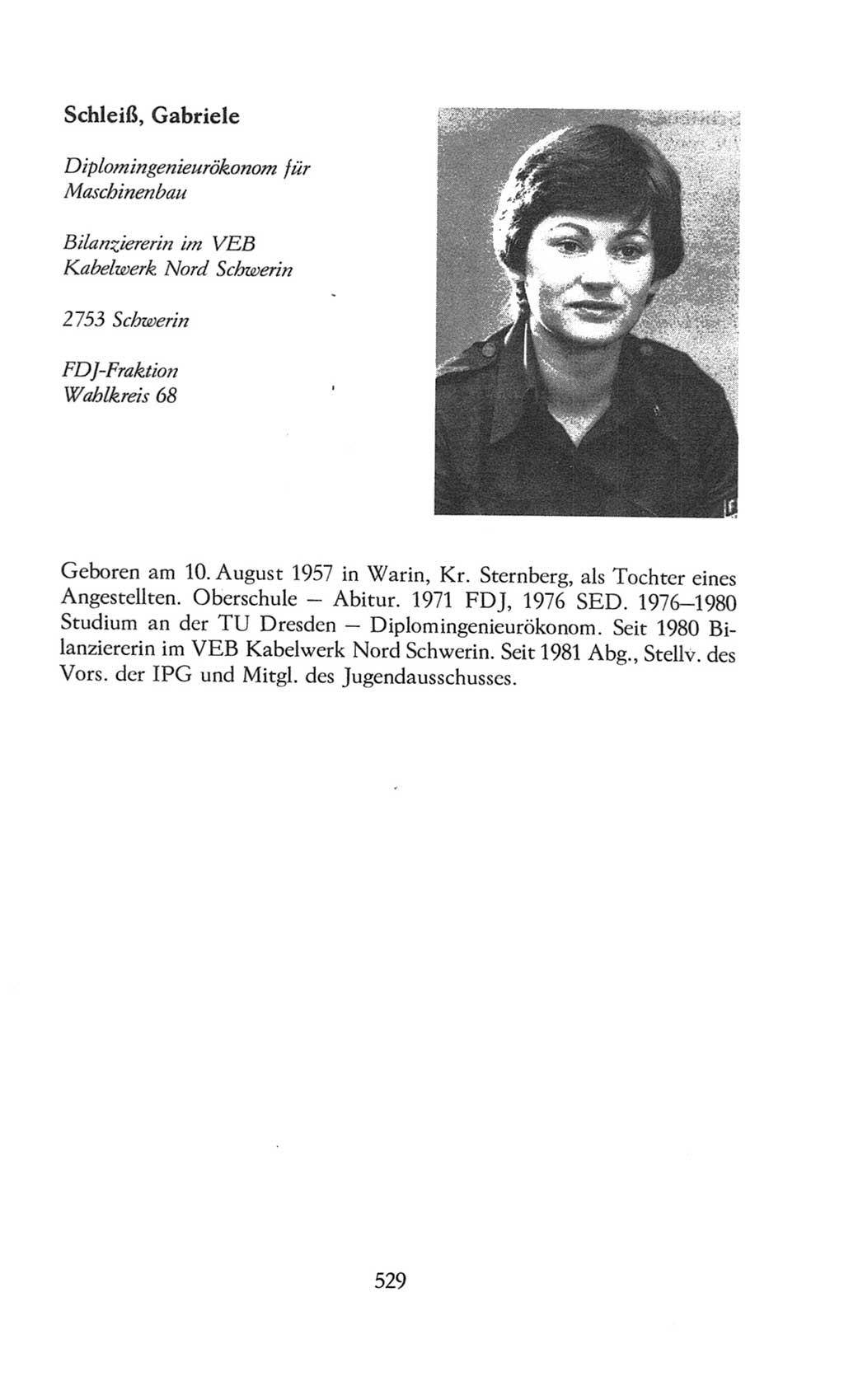 Volkskammer (VK) der Deutschen Demokratischen Republik (DDR), 8. Wahlperiode 1981-1986, Seite 529 (VK. DDR 8. WP. 1981-1986, S. 529)