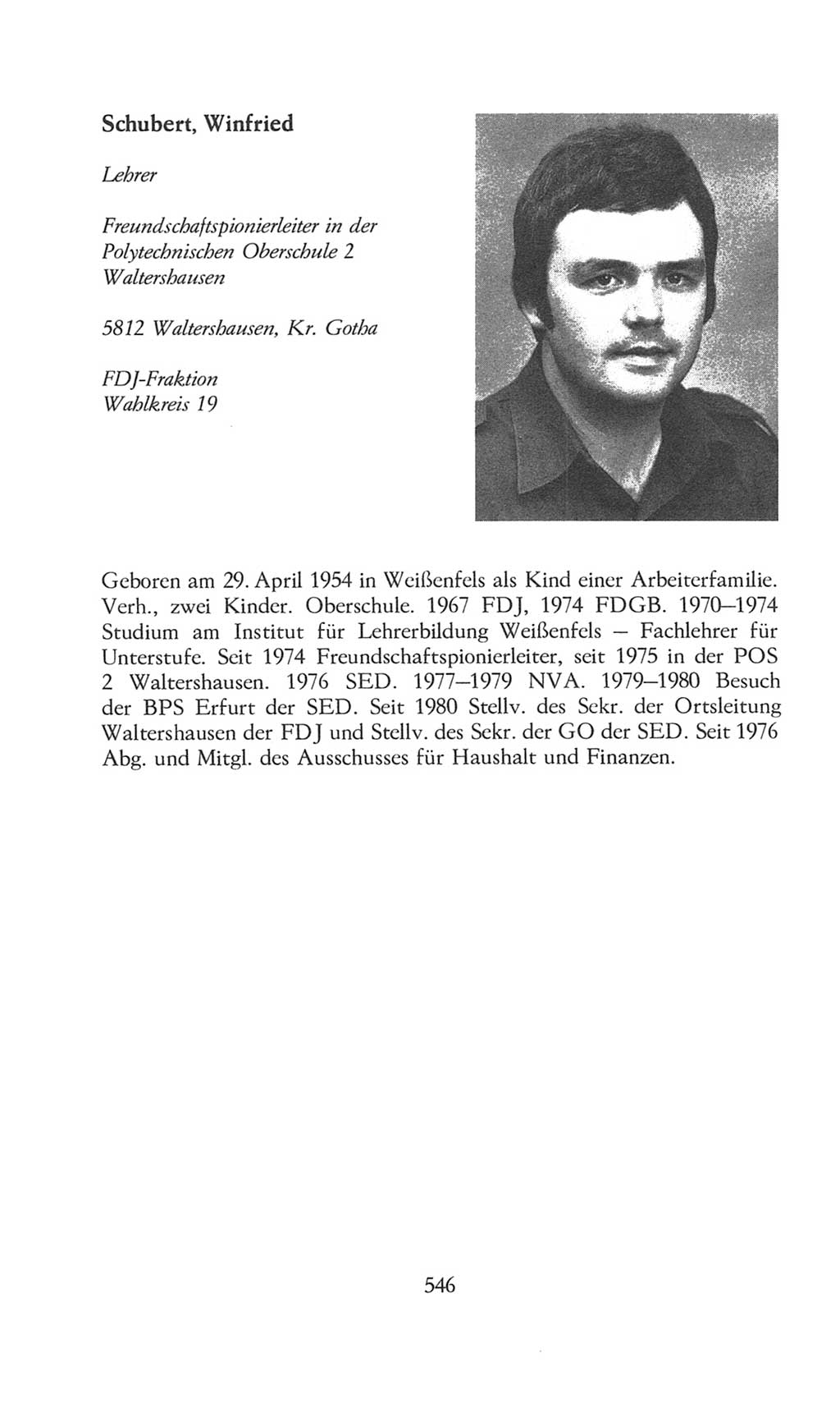 Volkskammer (VK) der Deutschen Demokratischen Republik (DDR), 8. Wahlperiode 1981-1986, Seite 546 (VK. DDR 8. WP. 1981-1986, S. 546)