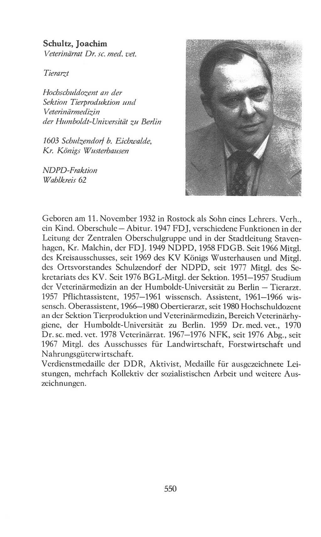 Volkskammer (VK) der Deutschen Demokratischen Republik (DDR), 8. Wahlperiode 1981-1986, Seite 550 (VK. DDR 8. WP. 1981-1986, S. 550)