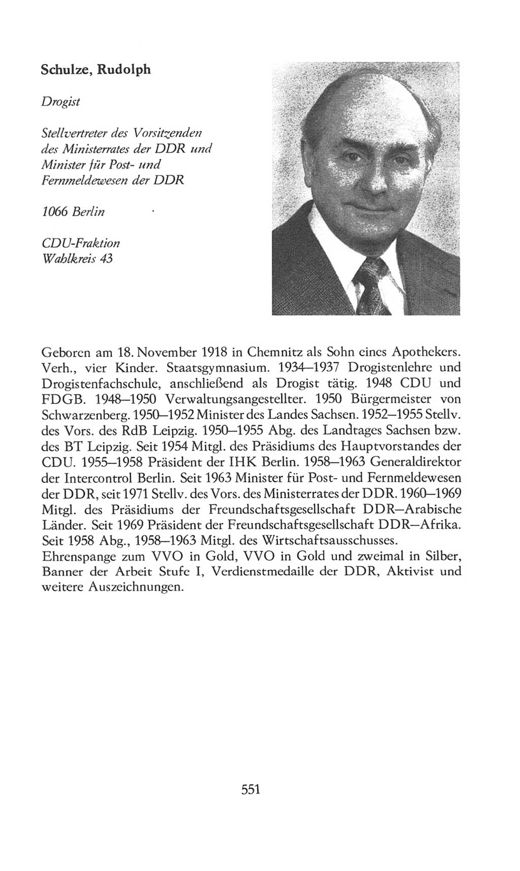 Volkskammer (VK) der Deutschen Demokratischen Republik (DDR), 8. Wahlperiode 1981-1986, Seite 551 (VK. DDR 8. WP. 1981-1986, S. 551)