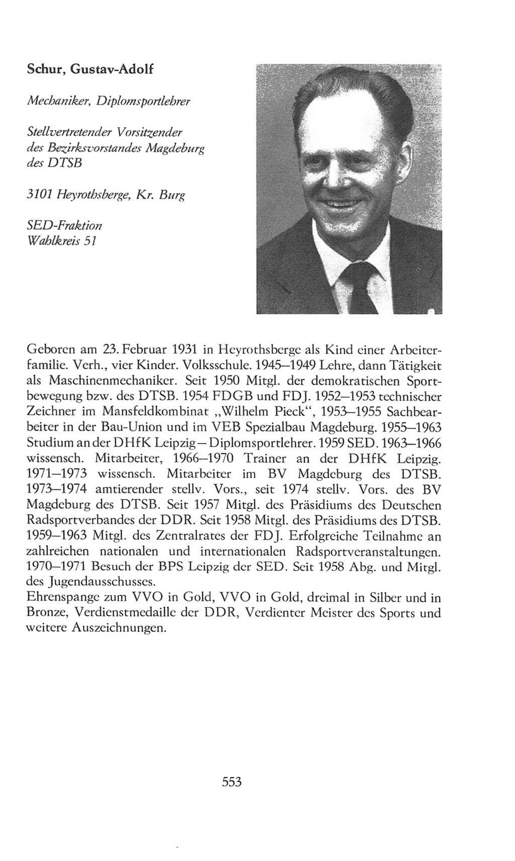 Volkskammer (VK) der Deutschen Demokratischen Republik (DDR), 8. Wahlperiode 1981-1986, Seite 553 (VK. DDR 8. WP. 1981-1986, S. 553)