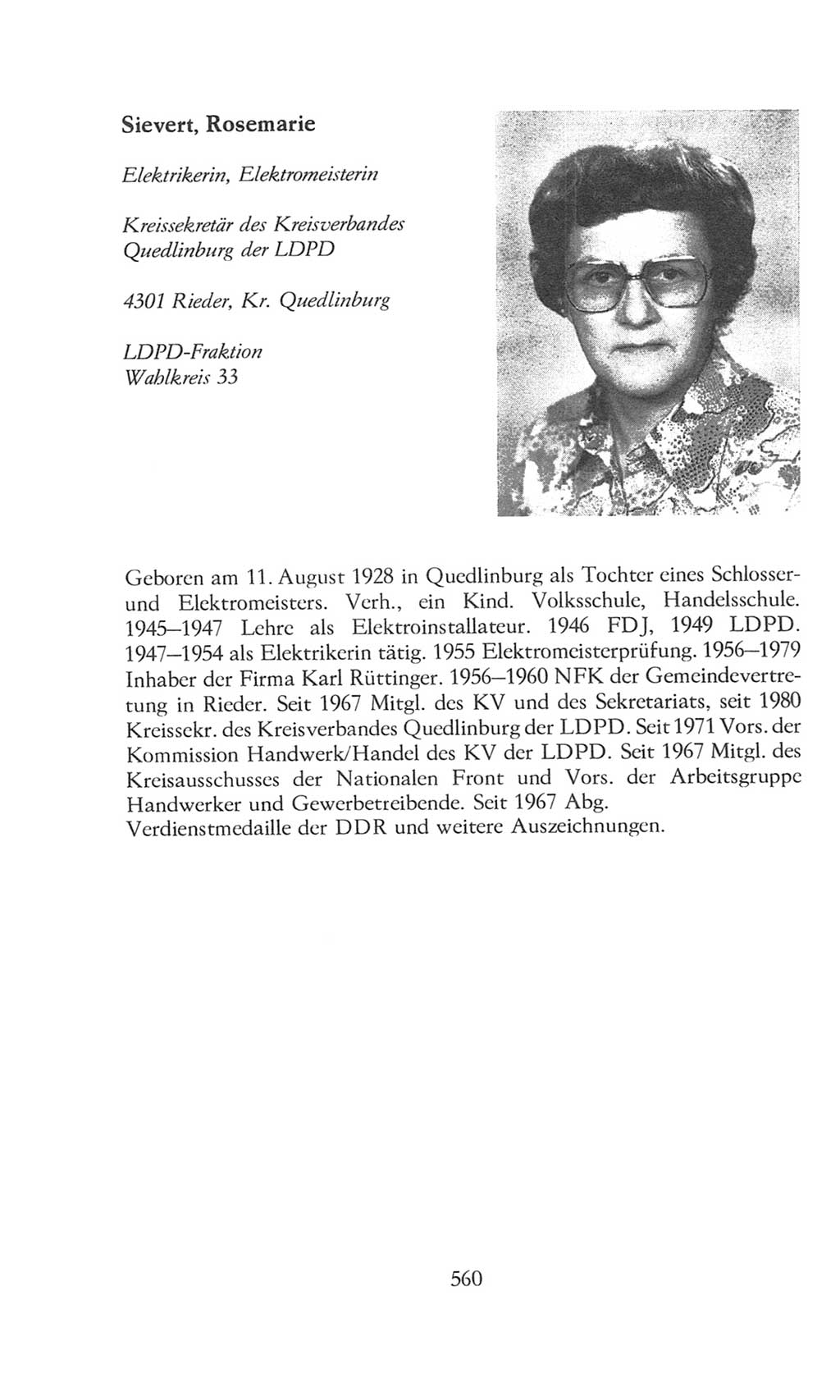 Volkskammer (VK) der Deutschen Demokratischen Republik (DDR), 8. Wahlperiode 1981-1986, Seite 560 (VK. DDR 8. WP. 1981-1986, S. 560)