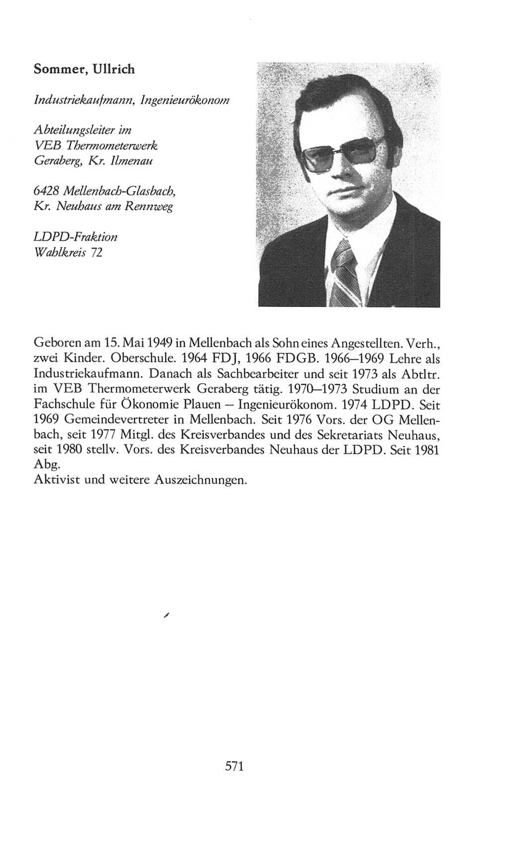 Volkskammer (VK) der Deutschen Demokratischen Republik (DDR), 8. Wahlperiode 1981-1986, Seite 571 (VK. DDR 8. WP. 1981-1986, S. 571)