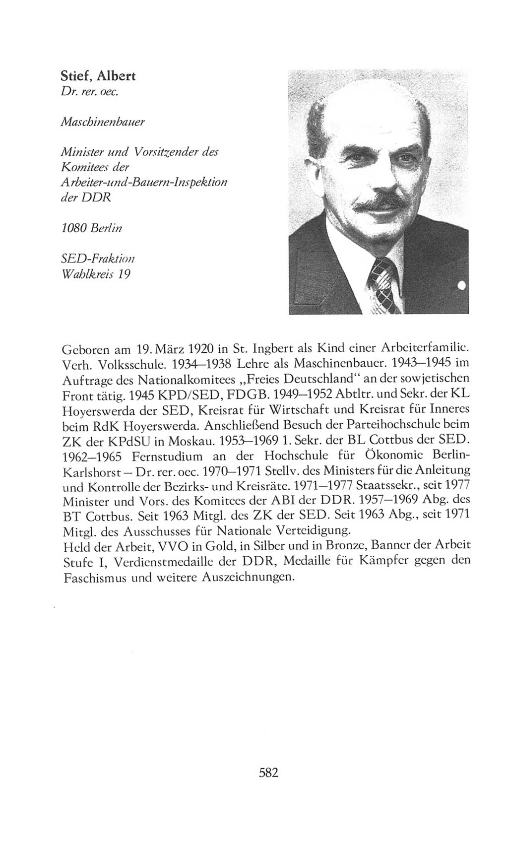 Volkskammer (VK) der Deutschen Demokratischen Republik (DDR), 8. Wahlperiode 1981-1986, Seite 582 (VK. DDR 8. WP. 1981-1986, S. 582)