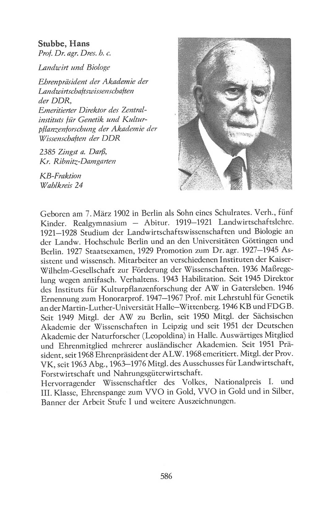Volkskammer (VK) der Deutschen Demokratischen Republik (DDR), 8. Wahlperiode 1981-1986, Seite 586 (VK. DDR 8. WP. 1981-1986, S. 586)
