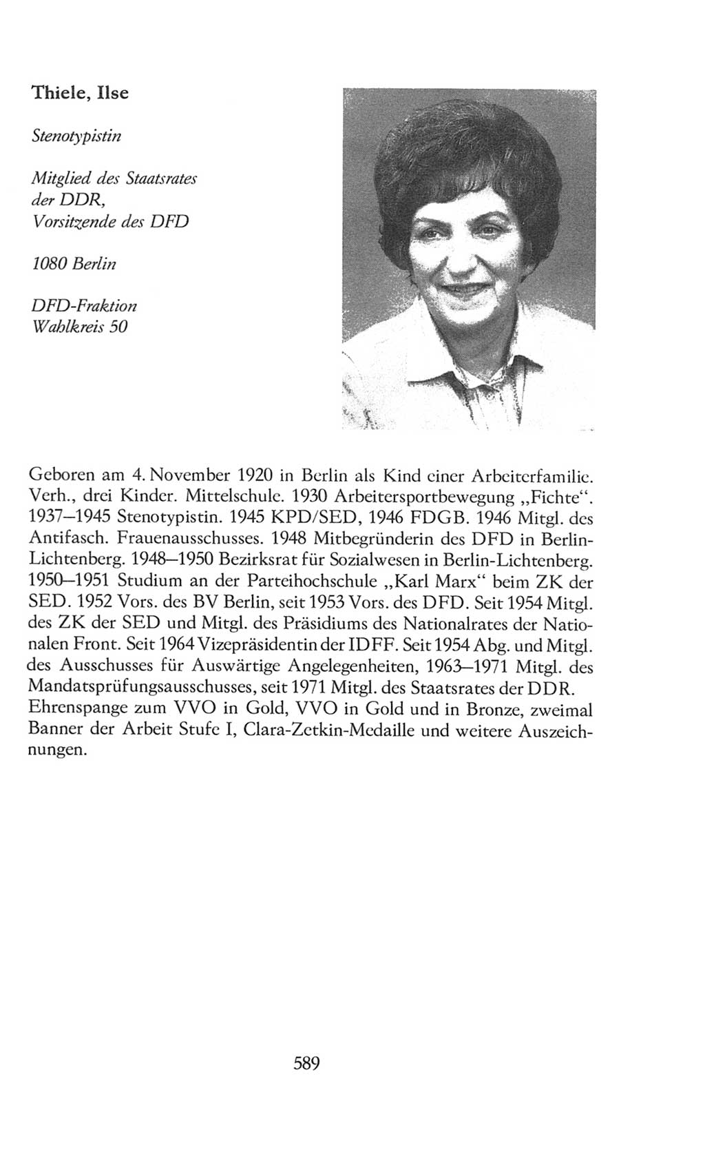 Volkskammer (VK) der Deutschen Demokratischen Republik (DDR), 8. Wahlperiode 1981-1986, Seite 589 (VK. DDR 8. WP. 1981-1986, S. 589)