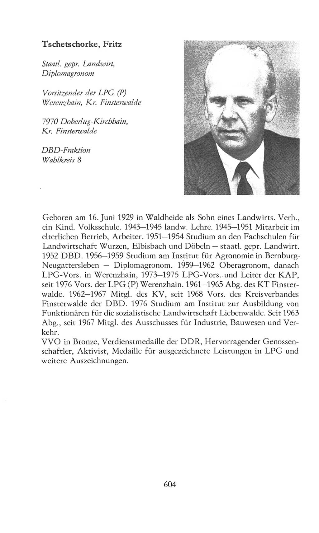 Volkskammer (VK) der Deutschen Demokratischen Republik (DDR), 8. Wahlperiode 1981-1986, Seite 604 (VK. DDR 8. WP. 1981-1986, S. 604)