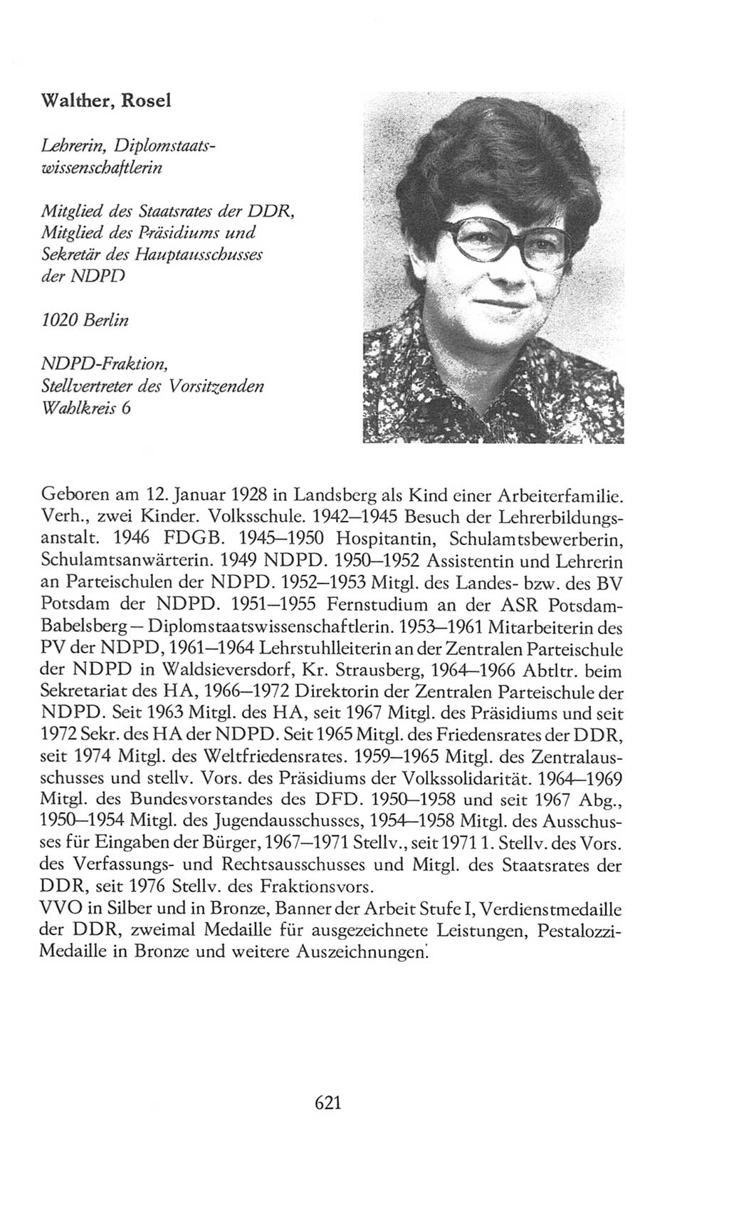 Volkskammer (VK) der Deutschen Demokratischen Republik (DDR), 8. Wahlperiode 1981-1986, Seite 621 (VK. DDR 8. WP. 1981-1986, S. 621)