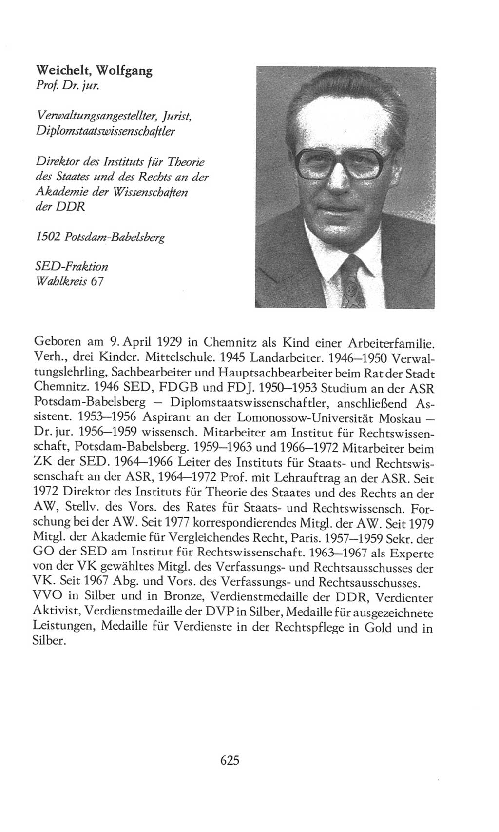 Volkskammer (VK) der Deutschen Demokratischen Republik (DDR), 8. Wahlperiode 1981-1986, Seite 625 (VK. DDR 8. WP. 1981-1986, S. 625)