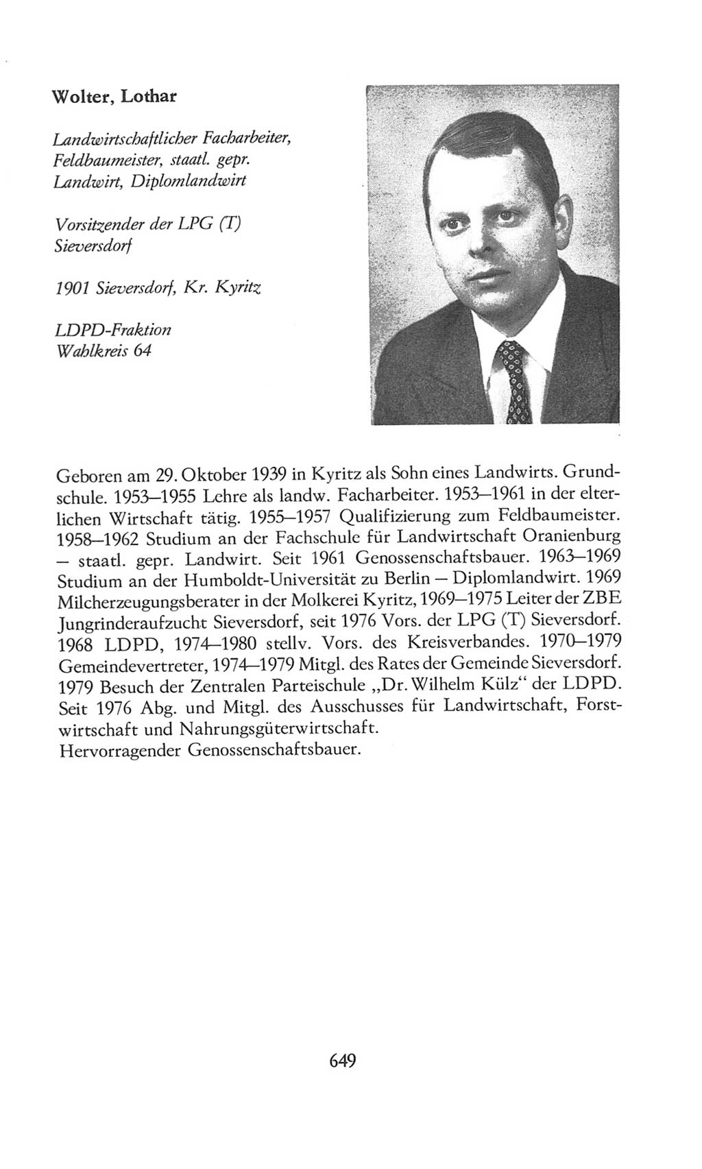 Volkskammer (VK) der Deutschen Demokratischen Republik (DDR), 8. Wahlperiode 1981-1986, Seite 649 (VK. DDR 8. WP. 1981-1986, S. 649)