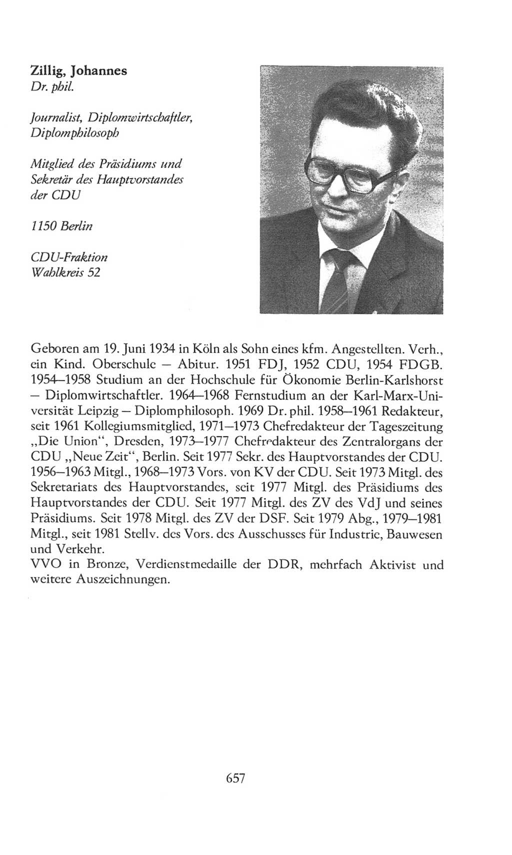 Volkskammer (VK) der Deutschen Demokratischen Republik (DDR), 8. Wahlperiode 1981-1986, Seite 657 (VK. DDR 8. WP. 1981-1986, S. 657)