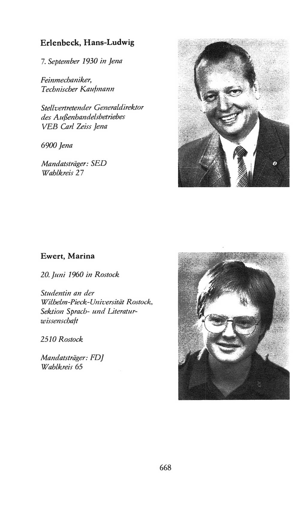 Volkskammer (VK) der Deutschen Demokratischen Republik (DDR), 8. Wahlperiode 1981-1986, Seite 668 (VK. DDR 8. WP. 1981-1986, S. 668)