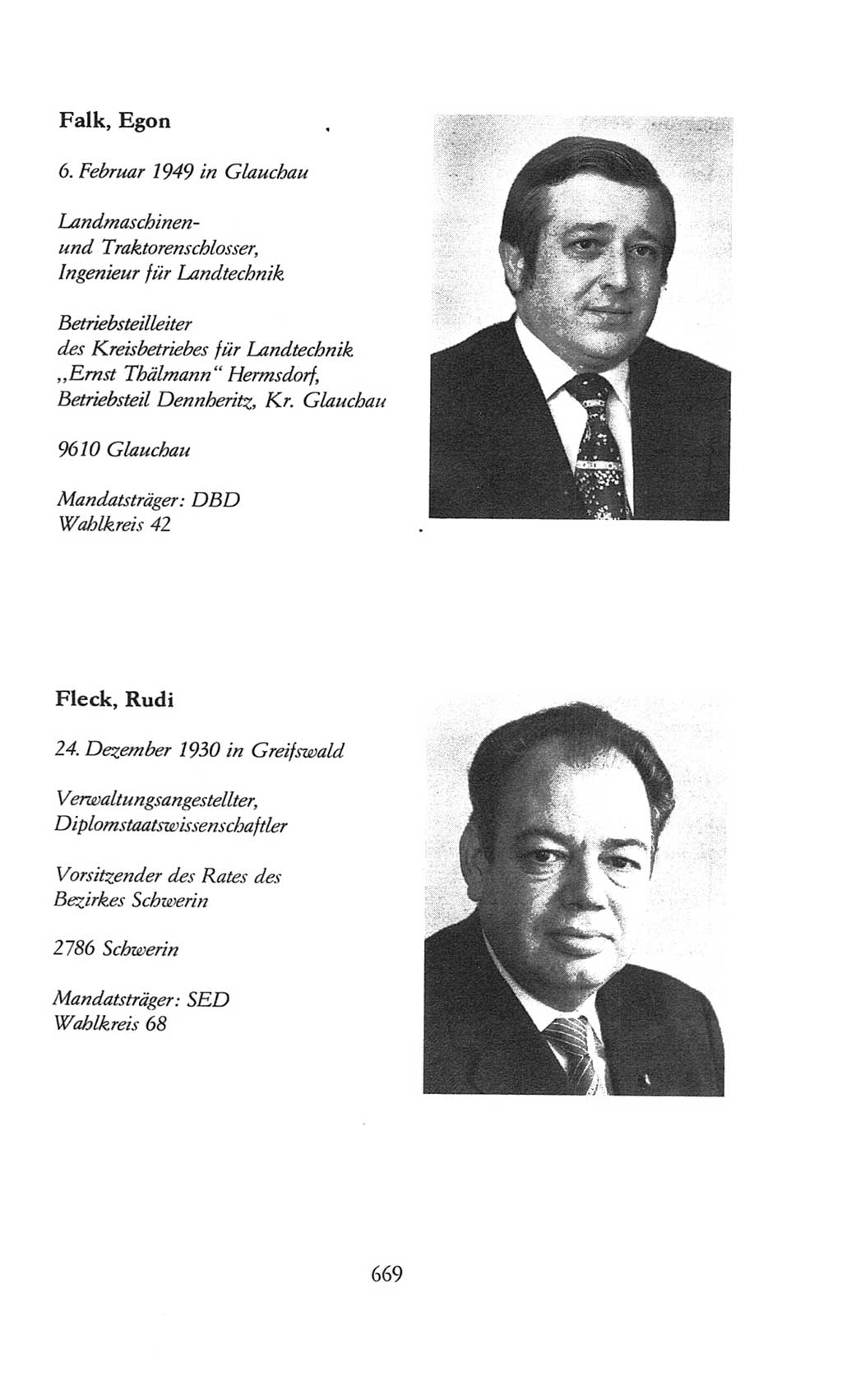 Volkskammer (VK) der Deutschen Demokratischen Republik (DDR), 8. Wahlperiode 1981-1986, Seite 669 (VK. DDR 8. WP. 1981-1986, S. 669)