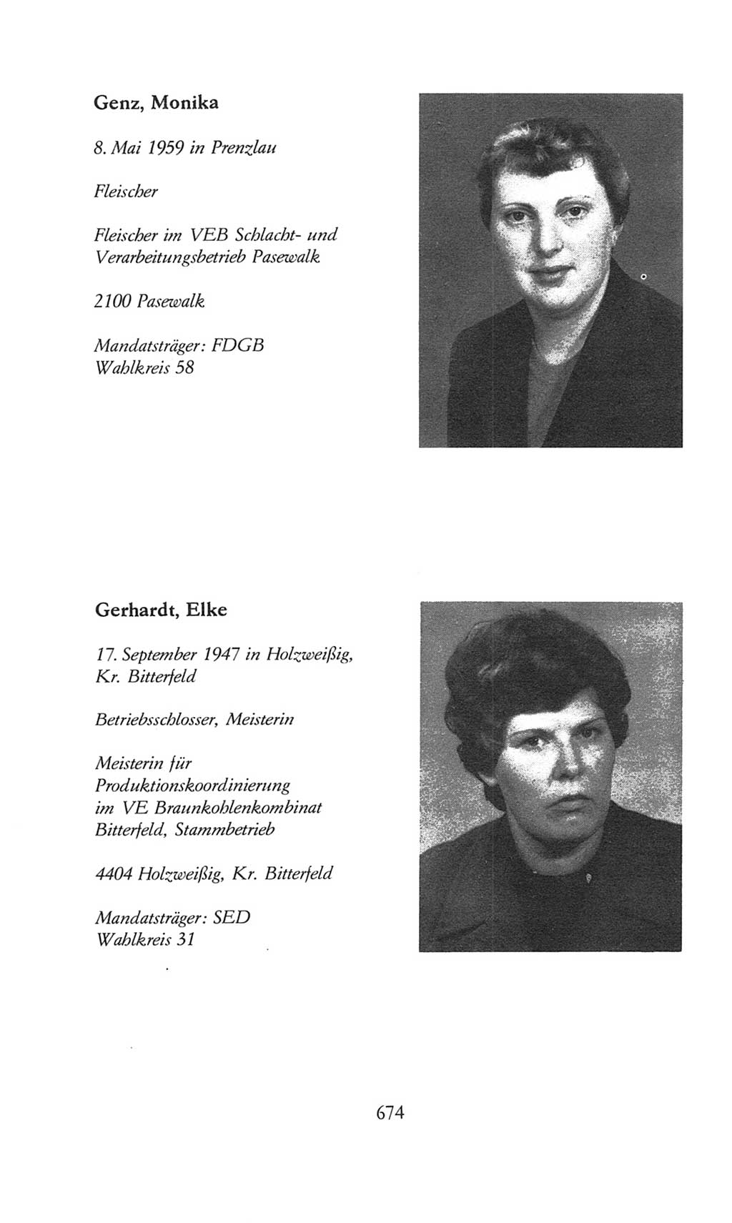 Volkskammer (VK) der Deutschen Demokratischen Republik (DDR), 8. Wahlperiode 1981-1986, Seite 674 (VK. DDR 8. WP. 1981-1986, S. 674)