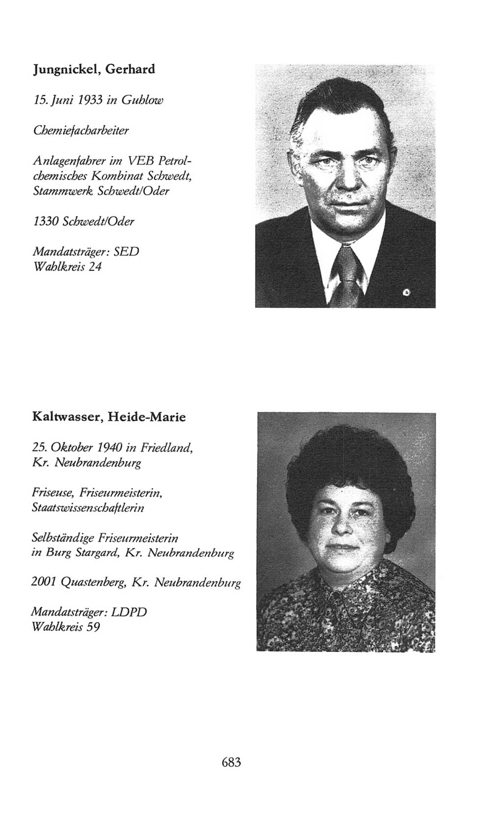 Volkskammer (VK) der Deutschen Demokratischen Republik (DDR), 8. Wahlperiode 1981-1986, Seite 683 (VK. DDR 8. WP. 1981-1986, S. 683)