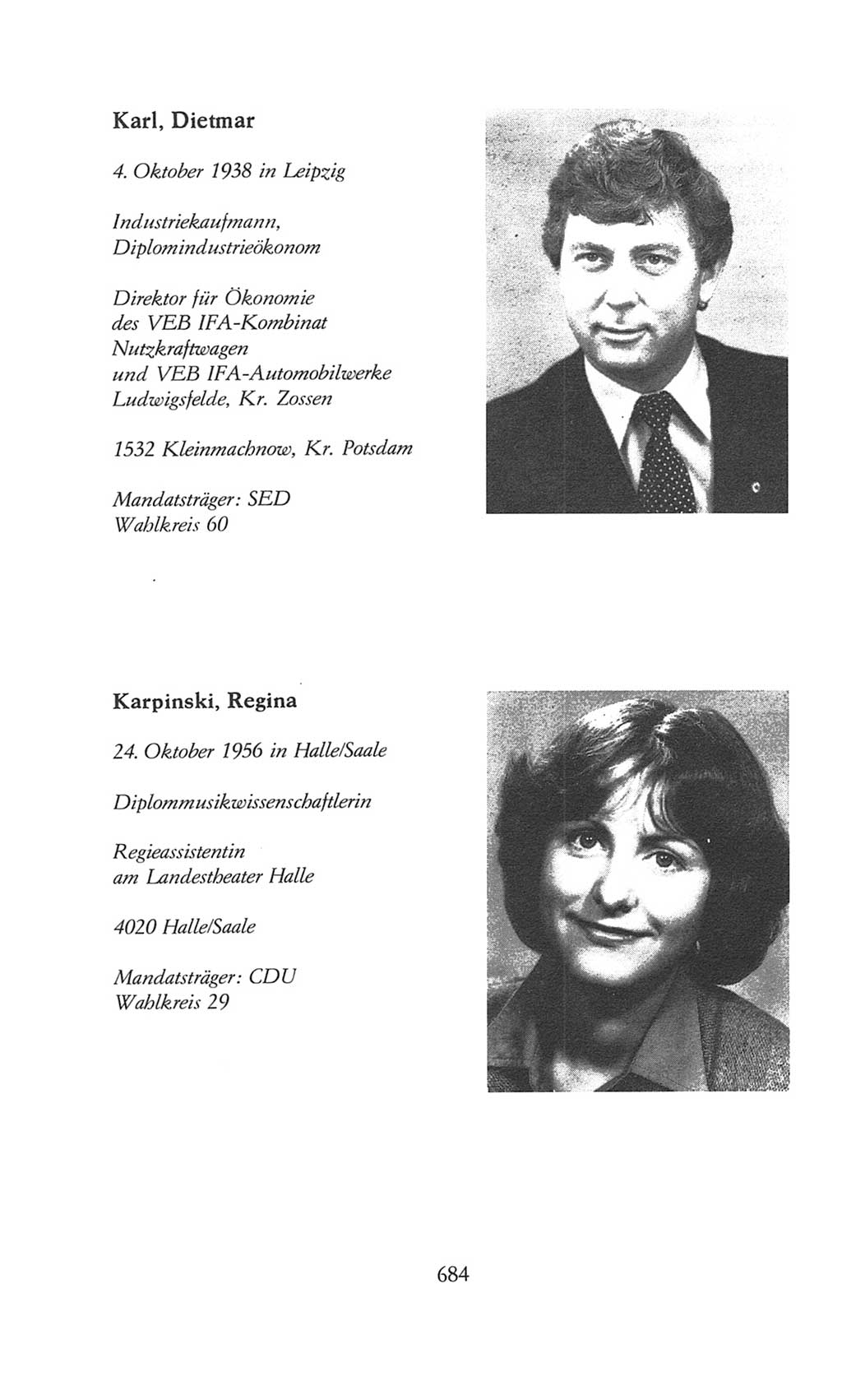 Volkskammer (VK) der Deutschen Demokratischen Republik (DDR), 8. Wahlperiode 1981-1986, Seite 684 (VK. DDR 8. WP. 1981-1986, S. 684)