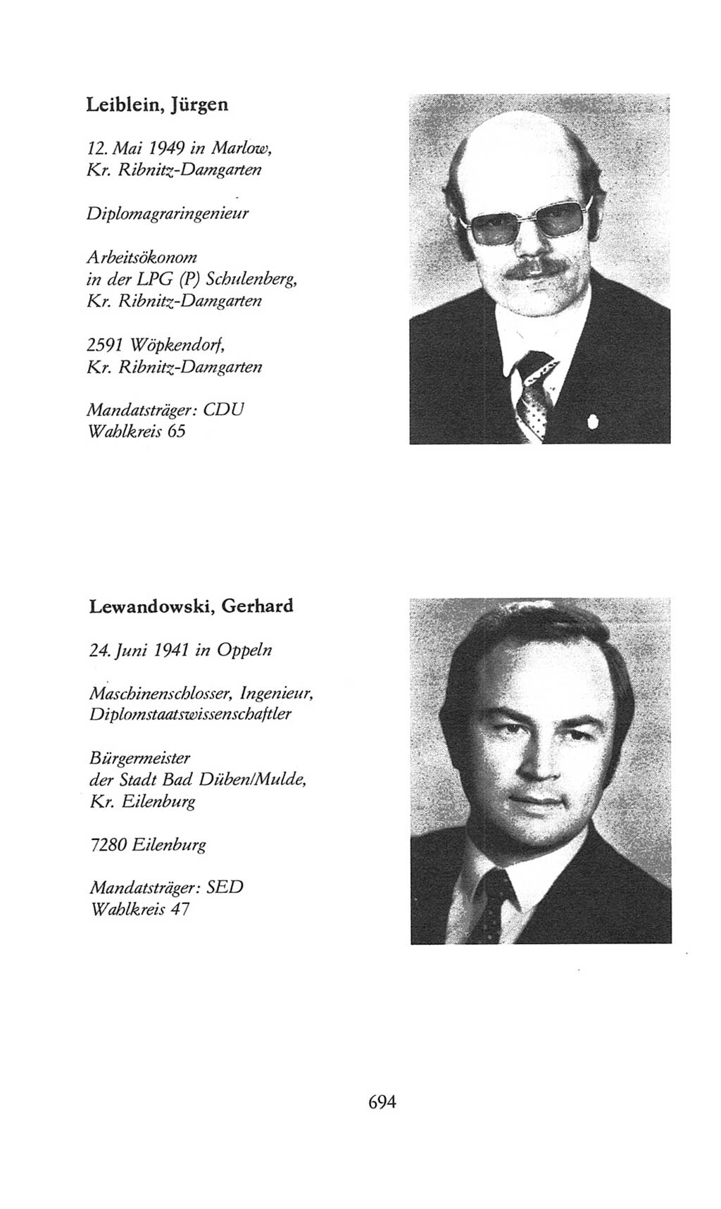 Volkskammer (VK) der Deutschen Demokratischen Republik (DDR), 8. Wahlperiode 1981-1986, Seite 694 (VK. DDR 8. WP. 1981-1986, S. 694)