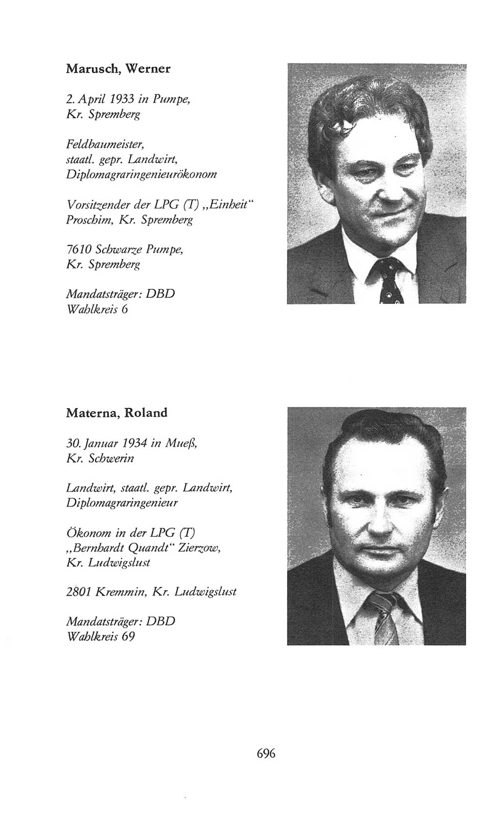 Volkskammer (VK) der Deutschen Demokratischen Republik (DDR), 8. Wahlperiode 1981-1986, Seite 696 (VK. DDR 8. WP. 1981-1986, S. 696)