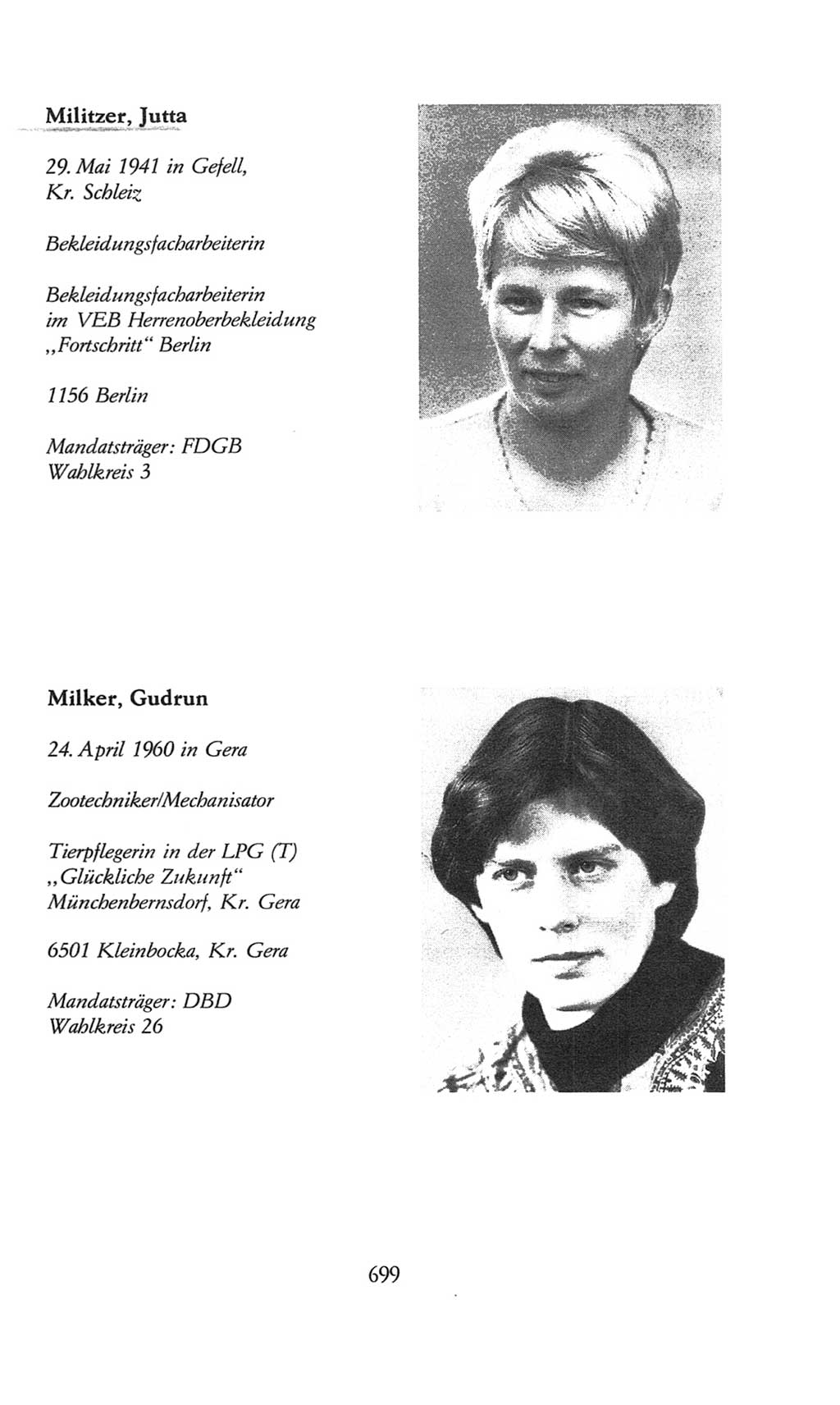 Volkskammer (VK) der Deutschen Demokratischen Republik (DDR), 8. Wahlperiode 1981-1986, Seite 699 (VK. DDR 8. WP. 1981-1986, S. 699)