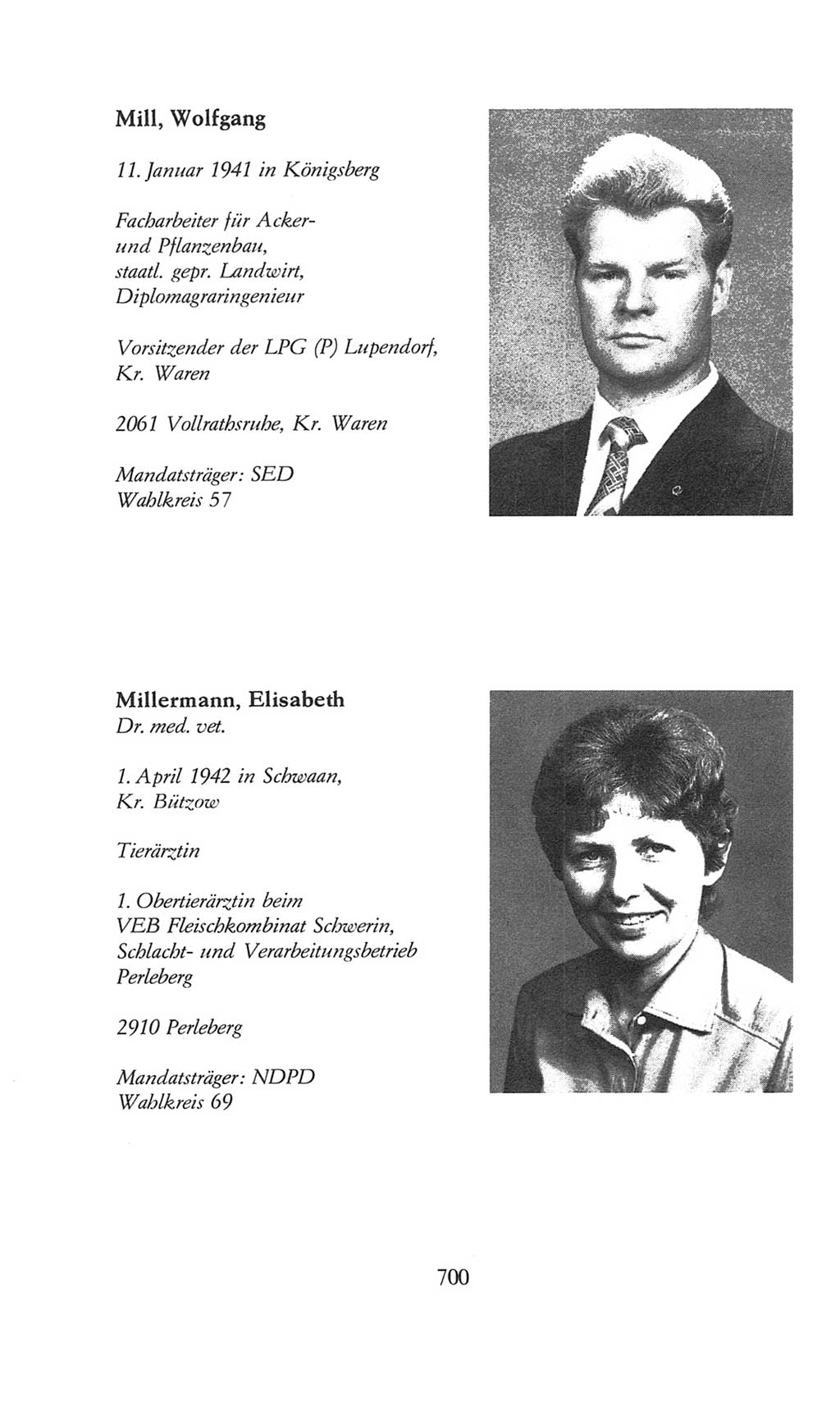 Volkskammer (VK) der Deutschen Demokratischen Republik (DDR), 8. Wahlperiode 1981-1986, Seite 700 (VK. DDR 8. WP. 1981-1986, S. 700)