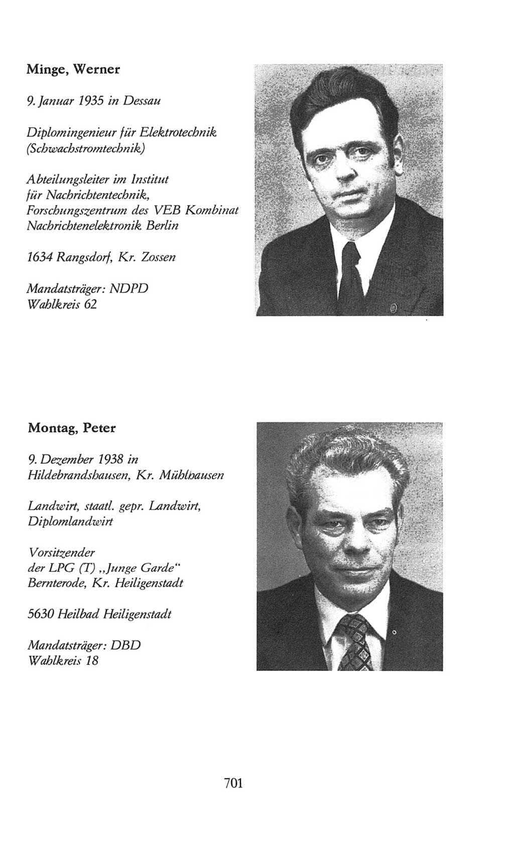 Volkskammer (VK) der Deutschen Demokratischen Republik (DDR), 8. Wahlperiode 1981-1986, Seite 701 (VK. DDR 8. WP. 1981-1986, S. 701)