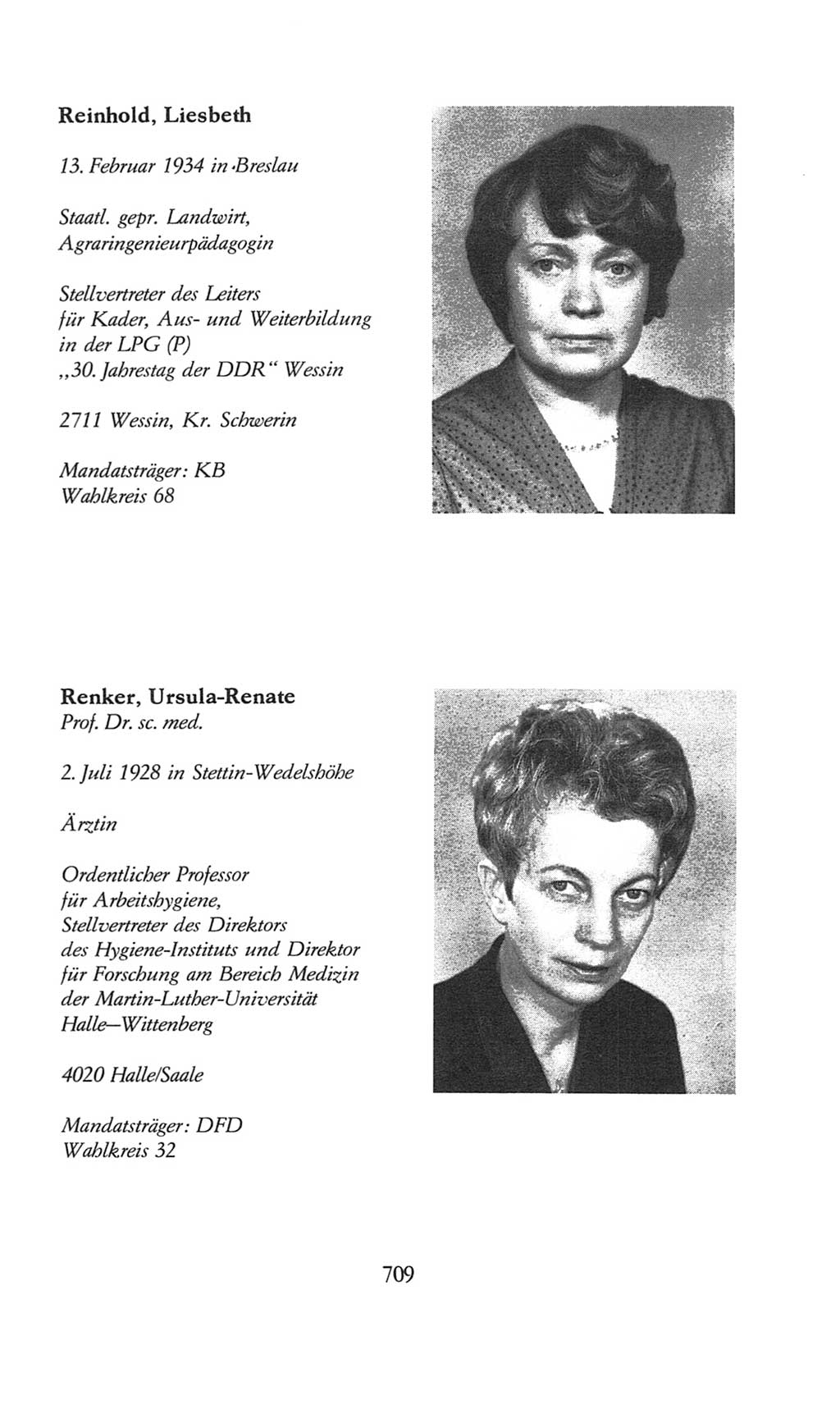 Volkskammer (VK) der Deutschen Demokratischen Republik (DDR), 8. Wahlperiode 1981-1986, Seite 709 (VK. DDR 8. WP. 1981-1986, S. 709)