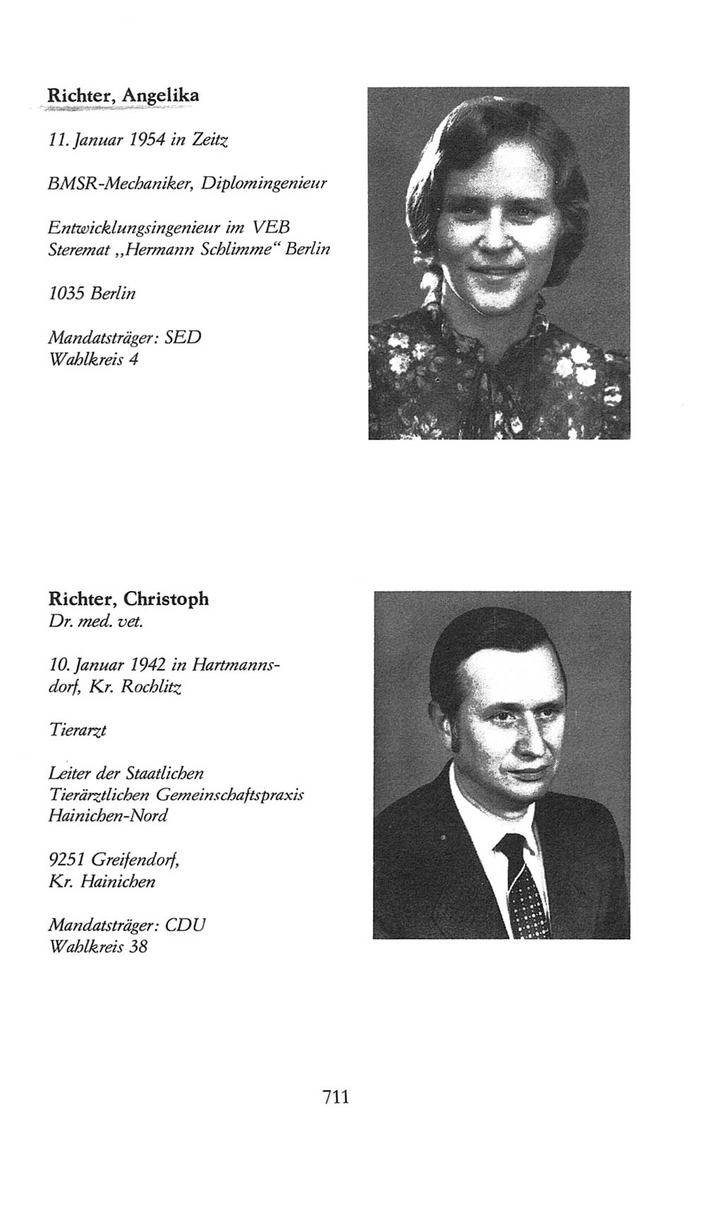 Volkskammer (VK) der Deutschen Demokratischen Republik (DDR), 8. Wahlperiode 1981-1986, Seite 711 (VK. DDR 8. WP. 1981-1986, S. 711)